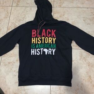Black Hoodie with Multicolor Text